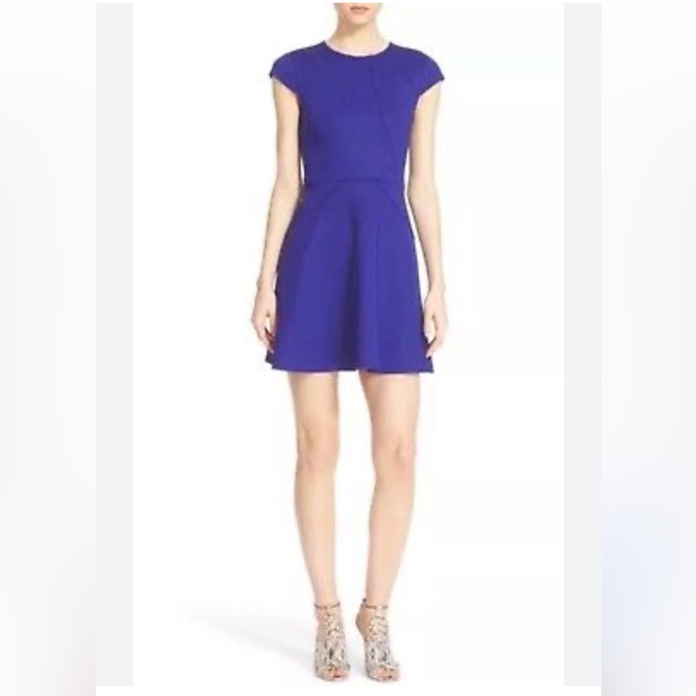 Ted Baker Blue Cap Sleeve Royal Blue Dress NWOT